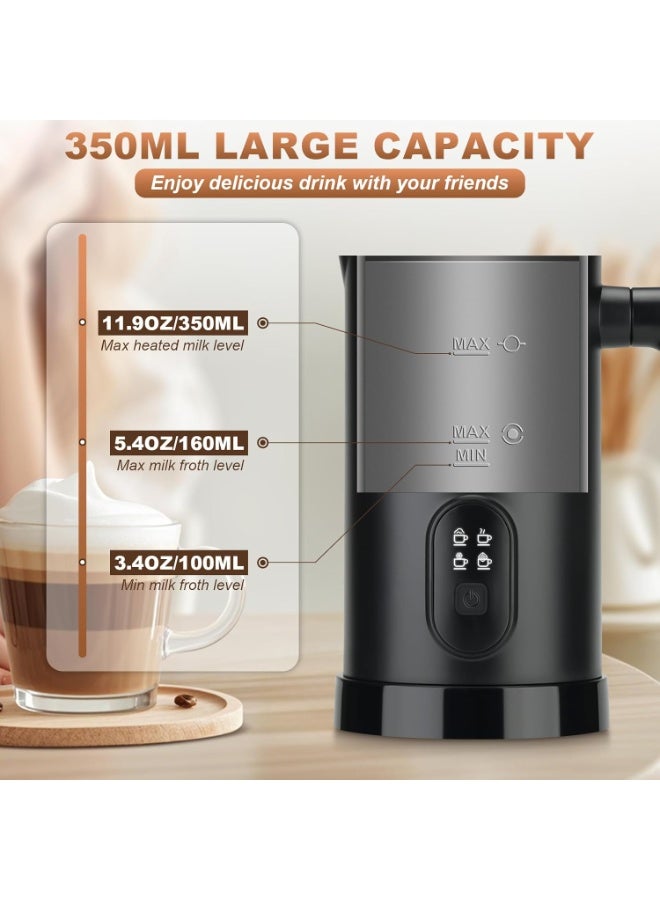توهج شجاع جهاز خفق الحليب، جهاز تبخير الحليب الكهربائي 4 في 1، 4 أوضاع لخفق الحليب، صانع رغوة ساخن وبارد أوتوماتيكي ومدفئ حليب للاتيه والكابتشينو والماكياتو، 400 وات (أحدث إصدار 2026) - Image 2